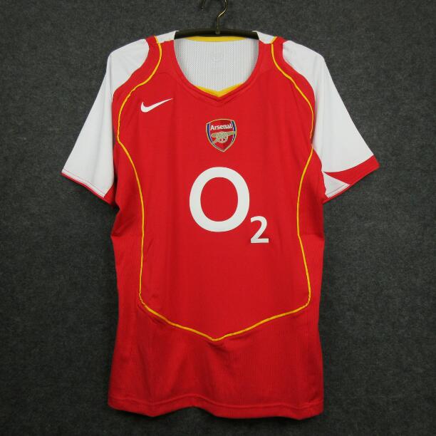 2004-05 Arsenal Retro Home Kit Soccer Jersey